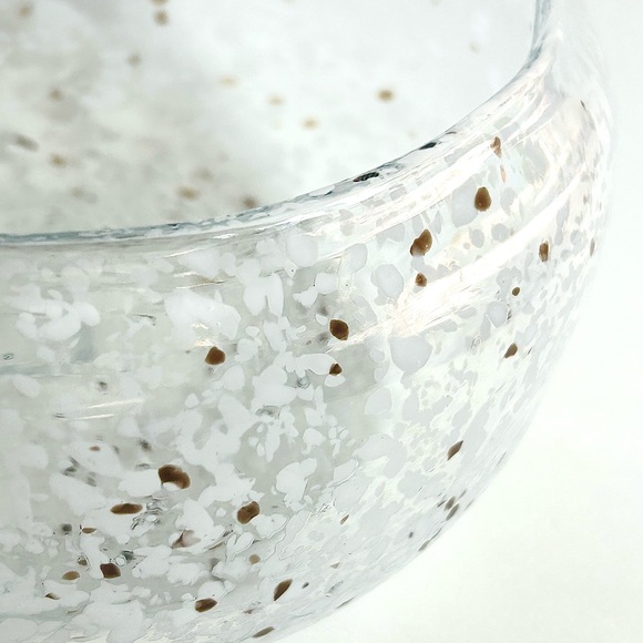 Large Vintage Handblown Speckled Art Glass Bowl - Picture 9 of 11